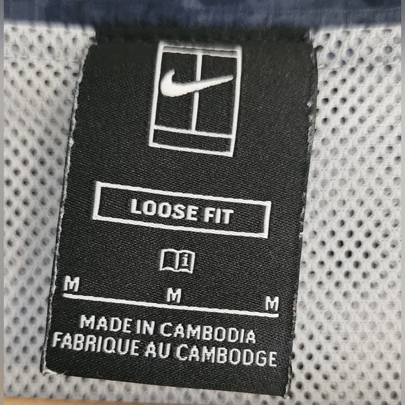 NIKE LOOSE FIT Women Jacket Size M Blue Long Sleeve Zip Pockets Nylon - Picture 13 of 15